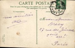 VINTAGE POSTCARD Trouville Boat of sin