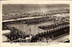 CPA Trouville reine des plages la plage et la piscine