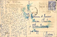 VINTAGE POSTCARD Trouville the Queen of the beaches the Hotel of the rocks