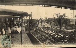 VINTAGE POSTCARD Trouville the Hotel of bets gardens per hour of Five O' clock