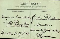 VINTAGE POSTCARD Trouville the Hotel of bets gardens per hour of Five O' clock