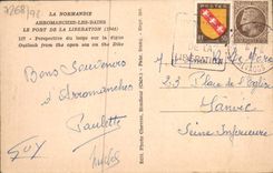CPA La Normandie Arromanches les bains le port de la Liberation 1944 Miltiaria