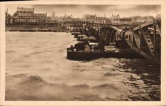 VINTAGE POSTCARD Normandy arromanches baths the port of the release 1944 View broad on the Militaria dam
