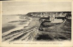CPA Arromanches Les Bains vue generale prise des falaises de Tracy