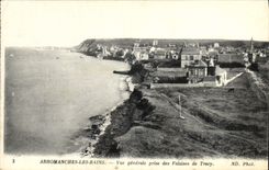 VINTAGE POSTCARD Arromanches Les Bains View Taken Cliffs De Tracy