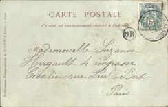 VINTAGE POSTCARD Arromanches Les Bains the Small Hold Per Hour Of the Baths