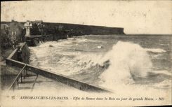 CPA Arromanches Les Bains Effet De Ressac Dans La Bale Un Jour De Grande Maree