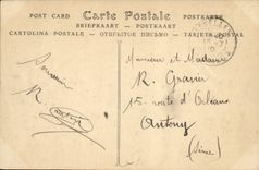 POSTAL Asnelles de la VENDIMIA la playa y la presa del tenis del mar