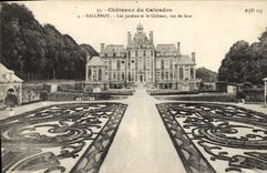 VINTAGE POSTCARD Castles of the Balleroy apple-brandy gardens and the castle front view