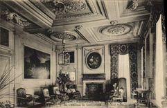 VINTAGE POSTCARD Castles of the apple-brandy Castle of Balleroy First living room