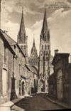 CPA Bayeux La cathedrale vue prise de la rue de la maitrise 