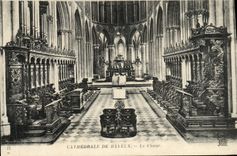 CPA Bayeux cathedrale le choeur