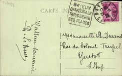 POSTAL Bayeux de la VENDIMIA la catedral vista del puente de los tres niños Sinning de los pescados de las linternas