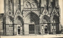 CPA Bayeux La Cathedrale Portail