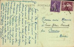 Puerta de Bayeux de la POSTAL de la VENDIMIA de la Campana-torre del St Patrice de la iglesia Renacimiento de 1544