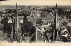 CPA Bayeux Vue prise du haut de la tour centrale de la cathedrale 