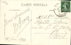 La opinión de Bayeux de la POSTAL de la VENDIMIA tomada de la carrera tiene arena