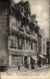CPA Bayeux Vielle Maison Rue Bienvenue Coifeur 