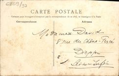 VINTAGE POSTCARD Bernieres On Sea the park of the castle