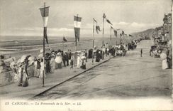 VINTAGE POSTCARD Cabourg the Walk of the Sea