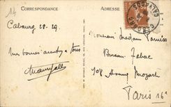 VINTAGE POSTCARD Cabourg Boulevard of the Beach and the Large Hotel