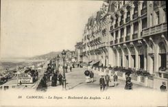 VINTAGE POSTCARD Cabourg Boulevard of Antglais