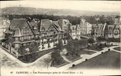 VINTAGE POSTCARD Cabourg Panoramic View Taken of the Large Hotel
