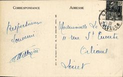 VINTAGE POSTCARD Cabourg Panoramic View Taken of the Large Hotel