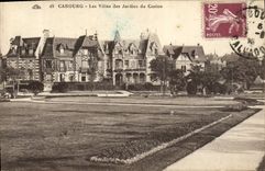 VINTAGE POSTCARD Cabourg Villas of the Gardens of the Casino