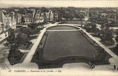 VINTAGE POSTCARD Cabourg Panorama and Gardens