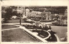 VINTAGE POSTCARD Cabourg Panorama taken of the gardens of the casino