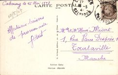 VINTAGE POSTCARD Cabourg Panorama taken of the gardens of the casino