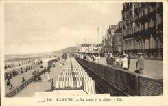 POSTAL Cabourg de la VENDIMIA la playa la presa