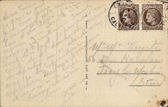 POSTAL Cabourg de la VENDIMIA la terraza del inglés hacia el este