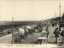 Caminata de Cabourg de la POSTAL de la VENDIMIA del mar