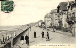 POSTAL Cabourg de la VENDIMIA la presa vista en Houlgate