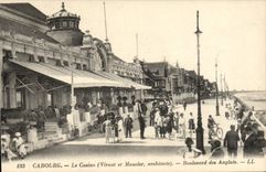 POSTAL Cabourg de la VENDIMIA el bulevar del casino del inglés