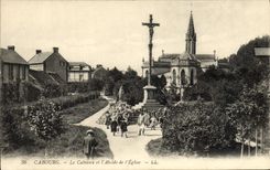 POSTAL Cabourg de la VENDIMIA el martirio y el abisde de la iglesia
