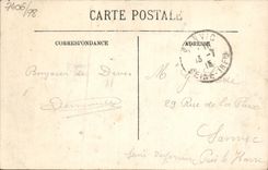 POSTAL Cabourg de la VENDIMIA el martirio y el Apse de los niños de la iglesia
