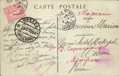 POSTAL Cabourg de la VENDIMIA el hotel grande vista de la calle del mar