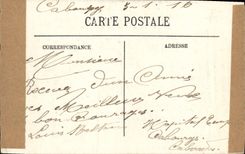 Avenida de Cabourg de la POSTAL de la VENDIMIA del mar del automóvil