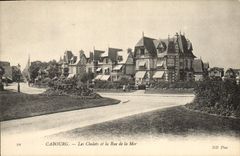 Cabañas del país de Cabourg de la POSTAL de la VENDIMIA y la calle del mar