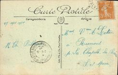 POSTAL Cabourg de la VENDIMIA la playa por la hora del baño