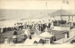 POSTAL Cabourg de la VENDIMIA el quiosco de la música y del lugar