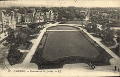 CPA Cabourg Panorama et les Jardins 