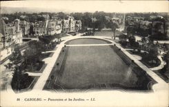 CPA Cabourg Panorama et les Jardins 