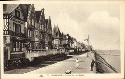 Chalets de Cabourg de la POSTAL de la VENDIMIA en la presa