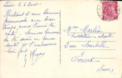 La POSTAL Cabourg de la VENDIMIA la playa tiene creciente oleada