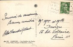 CPA Cabourg Les Jardins du Casino et les Villas 