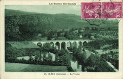 VINTAGE POSTCARD Clecy the Viaduct